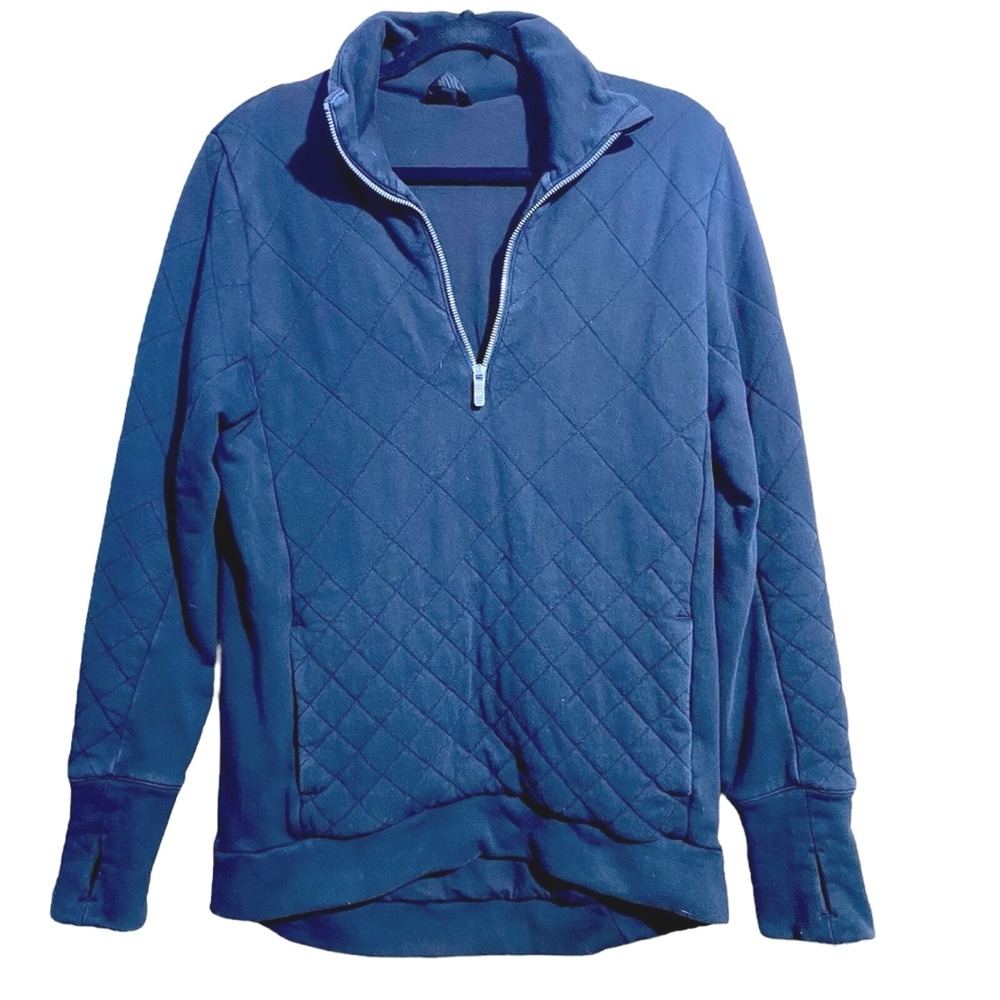 Lululemon black quilted forever warm pullover in excellent condition women's 8 - Picture 1 of 10
